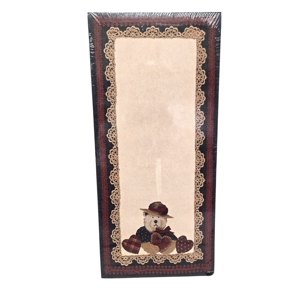 VTG 1996 Main Street Press Teddy Bear List Pad Elizabeth King Brownd Cottagecore